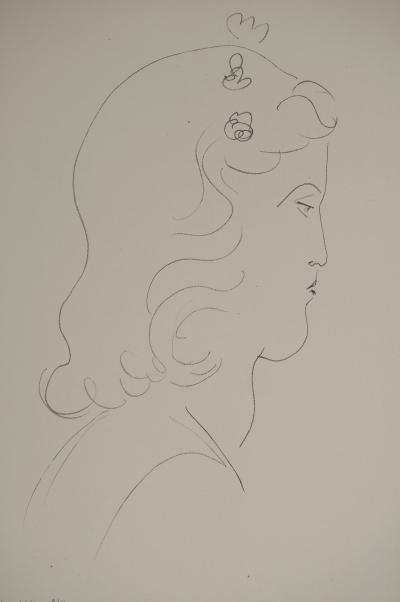 Henri MATISSE : La muse de profil, Lithographie signée 2