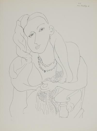 Henri MATISSE : Femme au collier de perles, Lithographie signée 2