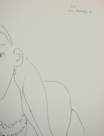 Henri MATISSE : Femme au collier de perles, Lithographie signée 2