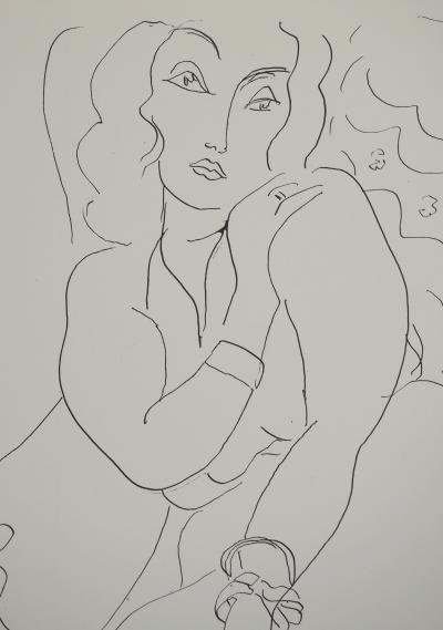 Henri MATISSE : Jeune femme pudique, Lithographie signée 2