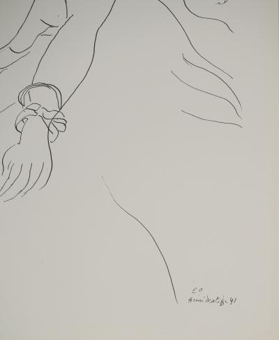 Henri MATISSE : Jeune femme pudique, Lithographie signée 2