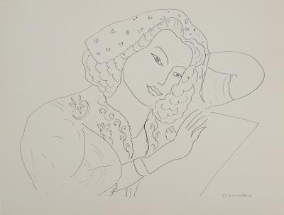Henri MATISSE : Rêverie solitaire, Lithographie signée 2