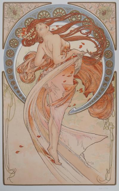 Alphonse MUCHA - Les Arts : La Danse - Lithographie signée 2