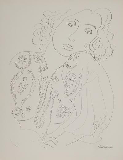 Henri MATISSE : Jeune fille à la blouse, Lithographie signée 2