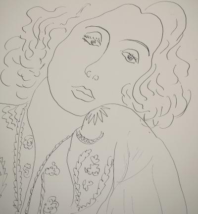 Henri MATISSE : Jeune fille à la blouse, Lithographie signée 2