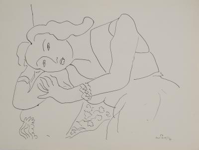 Henri MATISSE : Tristesse et amertume, Lithographie signée 2