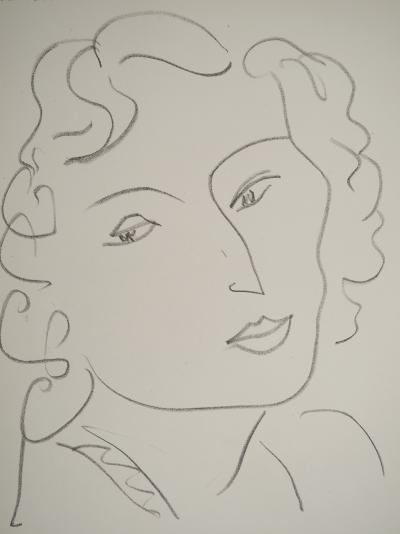 Henri MATISSE : Jeune fille au sourire en coin, Lithographie signée 2