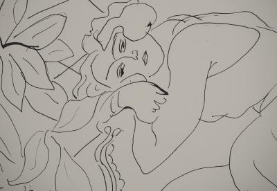 Henri MATISSE : Jeune fille pensive, Lithographie signée 2