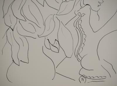 Henri MATISSE : Jeune fille pensive, Lithographie signée 2