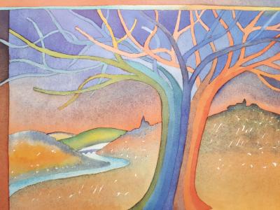 Jean-Michel FOLON : Un bonjour des Ardennes - Offset-Lithographie, signée 2