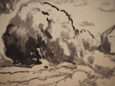 Maximilien LUCE : Le chemin de campagne, Dessin original signé 2