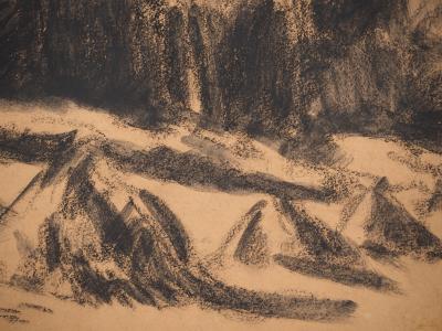 Maximilien LUCE : Les meules de foin, Dessin original signé 2