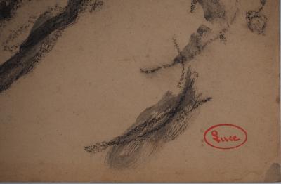 Maximilien LUCE : Le petit sentier forestier, Dessin original signé 2
