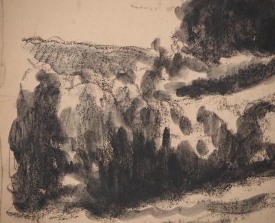 Maximilien LUCE : Le petit sentier forestier, Dessin original signé 2