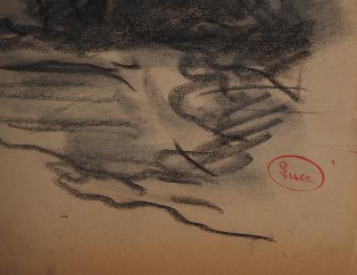 Maximilien LUCE : Paysage bucolique, Dessin original signé 2