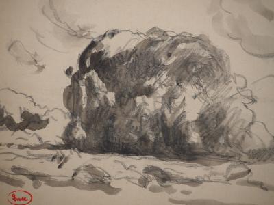 Maximilien LUCE : Environs de Rolleboise, Dessin original signé 2