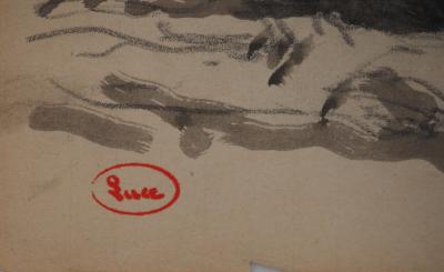 Maximilien LUCE : Environs de Rolleboise, Dessin original signé 2