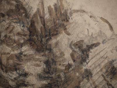 Maximilien LUCE: Borde del claro, Dibujo original firmado 2