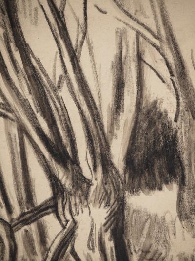 Maximilien LUCE : Bord de rivière, Dessin original signé 2