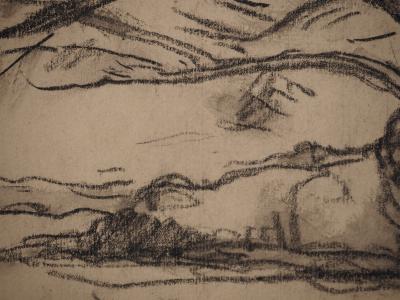 Maximilien LUCE : Vieux saule au bord du lac, Dessin original signé 2