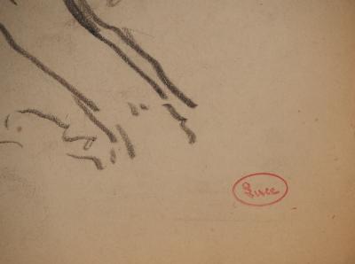 Maximilien LUCE : Branche d'arbre, Dessin original signé 2