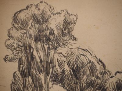 Maximilien LUCE : La plaine, Dessin original signé 2