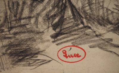 Maximilien LUCE : L'ouvrier à la casquette, Dessin original signé 2