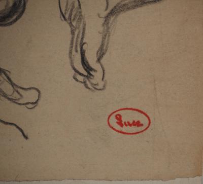Maximilien LUCE : Etude anatomique, Dessin original signé 2