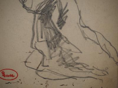 Maximilien LUCE : La prière, Dessin original signé 2
