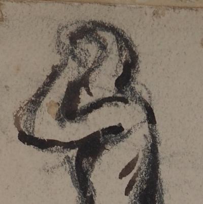 Maximilien LUCE : Etude d'un nu masculin, Dessin original signé 2