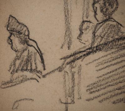 Maximilien LUCE : Le balcon de l’opéra, Dessin original signé 2