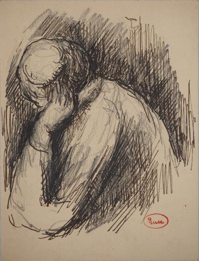 Maximilien LUCE : Songe, Dessin original signé 2