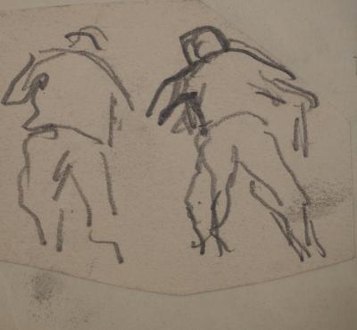Maximilien LUCE : Les mineurs, Dessin original signé 2