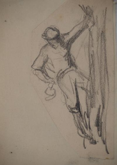 Maximilien LUCE : Les mineurs, Dessin original signé 2