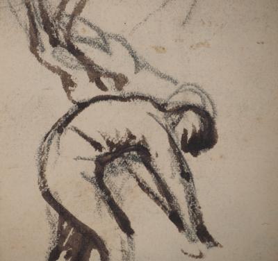Maximilien LUCE : Ouvrier au travail, Dessin original signé 2