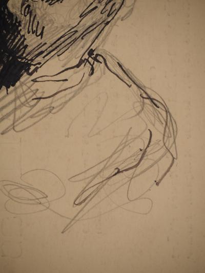 Maximilien LUCE : Portrait de jeune homme, Dessin original signé 2