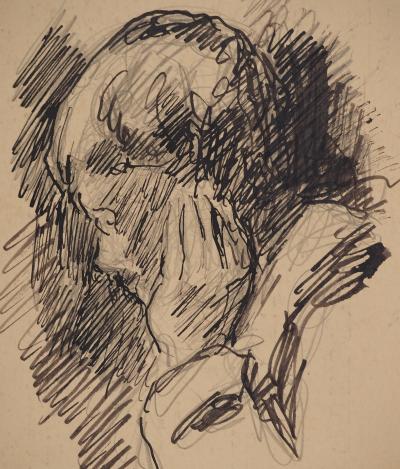 Maximilien LUCE : L'ennui, Dessin original signé 2