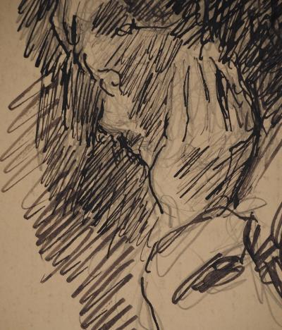 Maximilien LUCE : L'ennui, Dessin original signé 2
