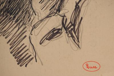 Maximilien LUCE : L'ennui, Dessin original signé 2