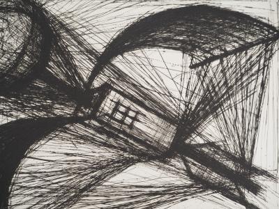 Bernard BUFFET : La machine pour aller dans le Soleil, Gravure originale 2