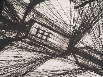 Bernard BUFFET : La machine pour aller dans le Soleil, Gravure originale 2