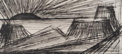 Bernard BUFFET : Le triomphe de la mort, Gravure originale 2