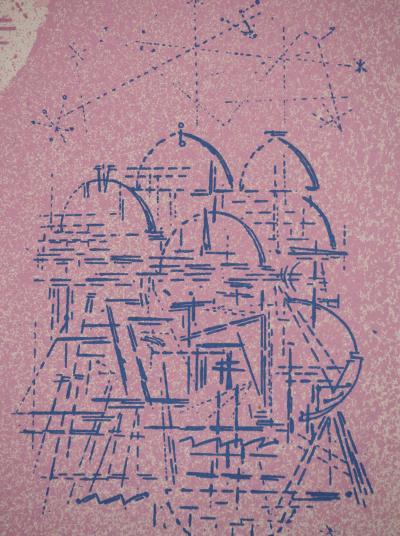 André MASSON : La cité cosmique des seins, Gravure originale signée 2