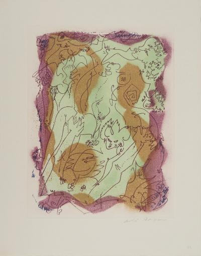 André MASSON : Caresses ardentes, Gravure originale signée 2