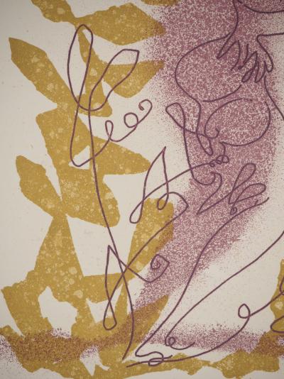 André MASSON: The kiss on the breast, Original signed engraving 2