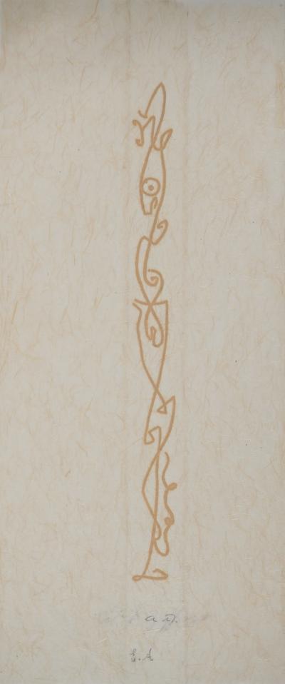 André MASSON : Baiser cosmique, Gravure originale signée 2