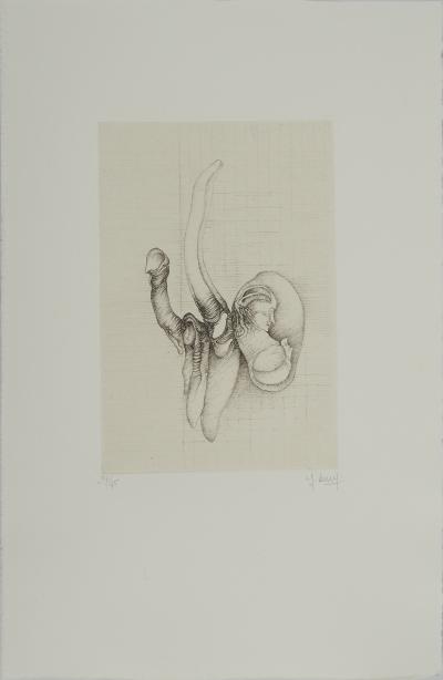 Fred DEUX : Gestation, Gravure originale signée 2