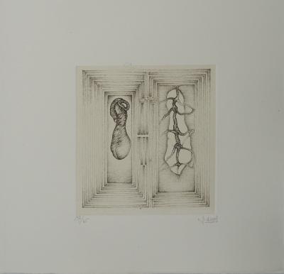 Fred DEUX : Double jeux, Gravure originale signée 2