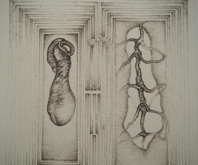 Fred DEUX : Double jeux, Gravure originale signée 2