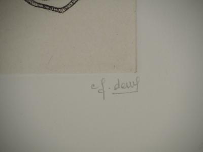 Fred DEUX : S’enraciner, Gravure originale signée 2